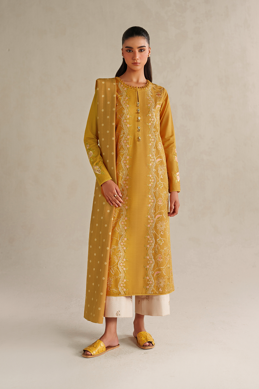 UE-575 Embroidered Khaddar