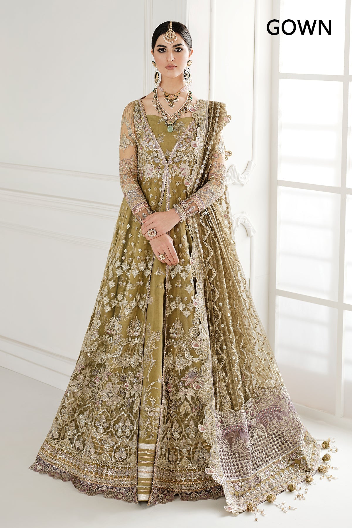 EMBROIDERED NET CH10-02 STITCHED