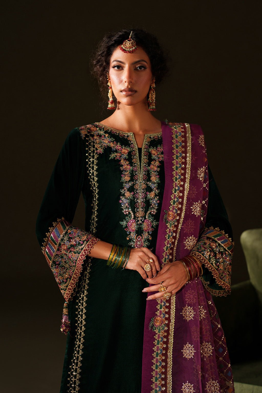 IV-74 Embroidered Velvet
