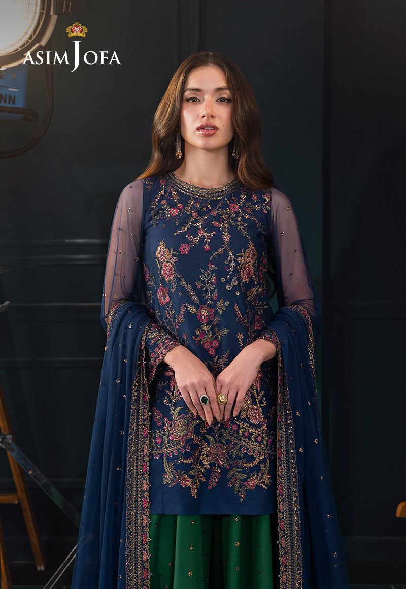 AJLFCD-07 EMBROIDERED NET STITCHED 3 PCS