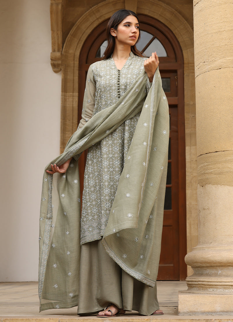 3 PC Embroidered Suit12432501360030