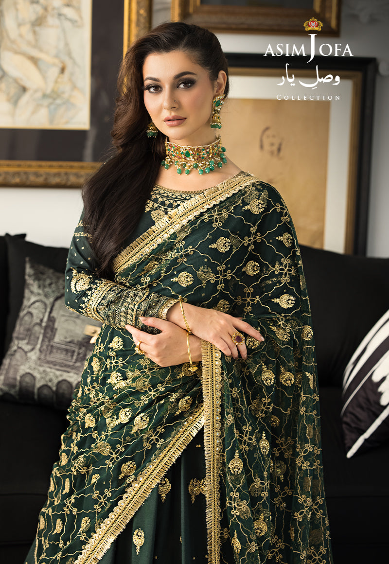 AJVY-08 EMBROIDERED INDIAN RAW SILK 3 PCS