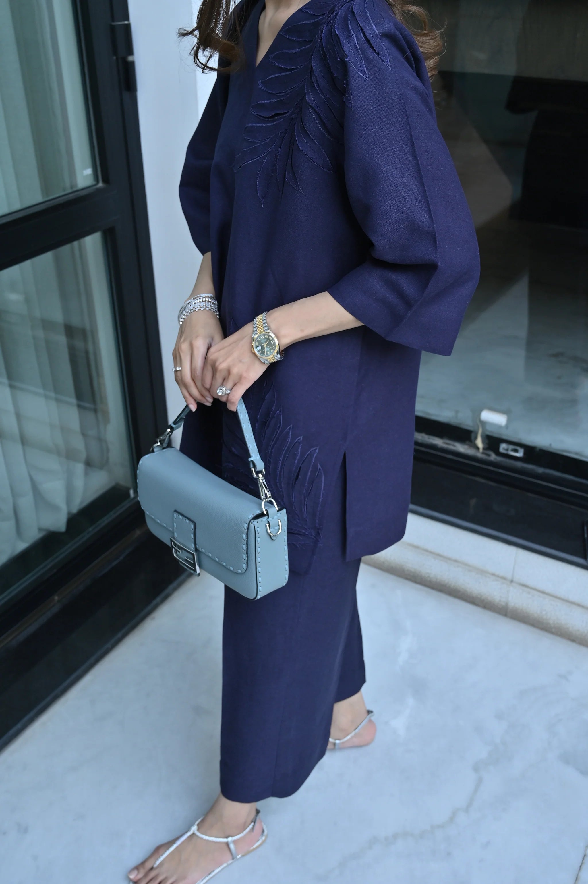 Indigo Tan Set