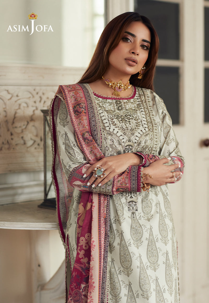 AJS-13 EMBROIDERED LAWN 2 PCS
