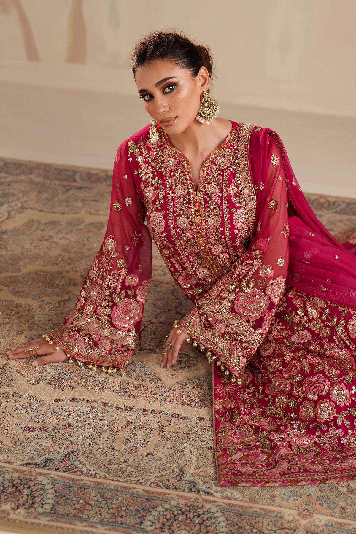 EMBROIDERED CHIFFON UF-4363