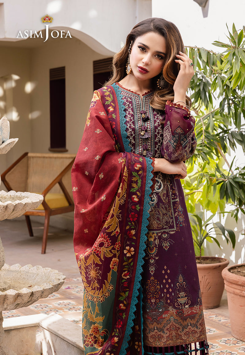 AJRW-06 DESIGNERS STITCHED EMBROIDERED PREMIUM WINTER COTTON 3 PCS