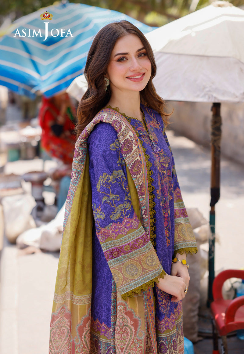 AJPLD-03-XS PRINTED ARABIC LAWN 3 PCS