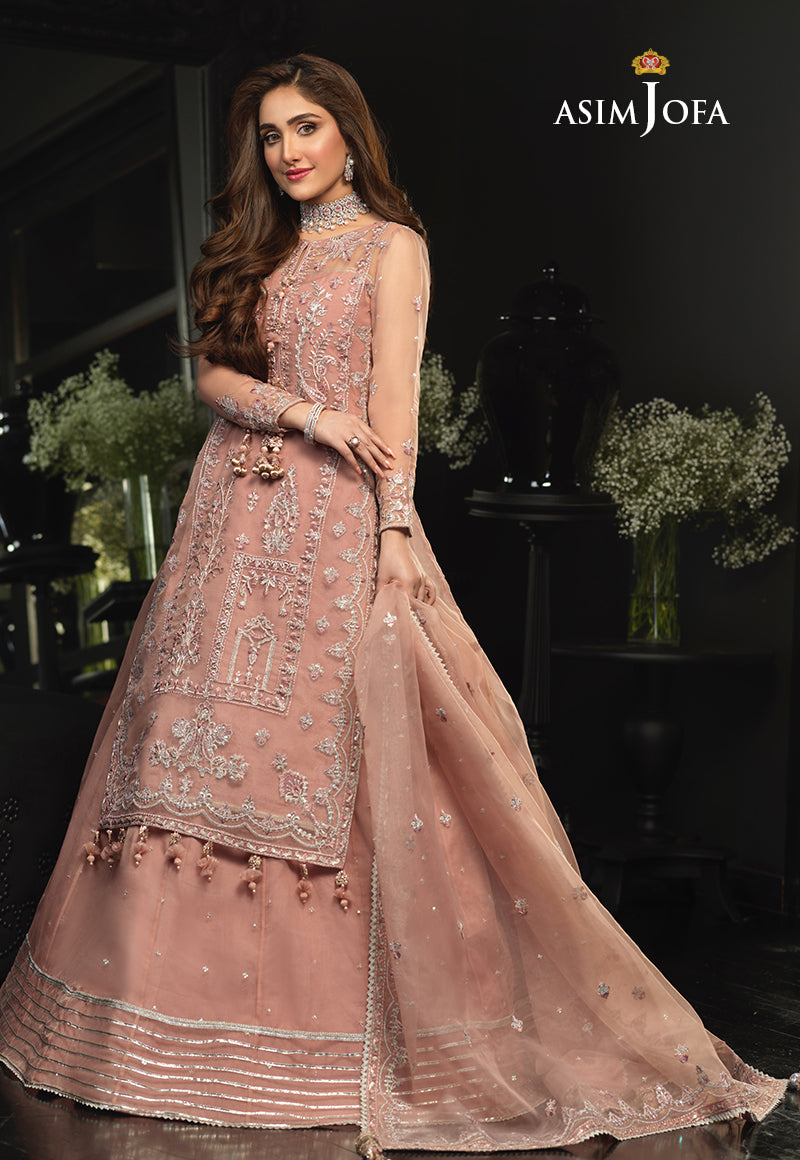 AJN-12 EMBROIDERED ORGANZA 3 PCS