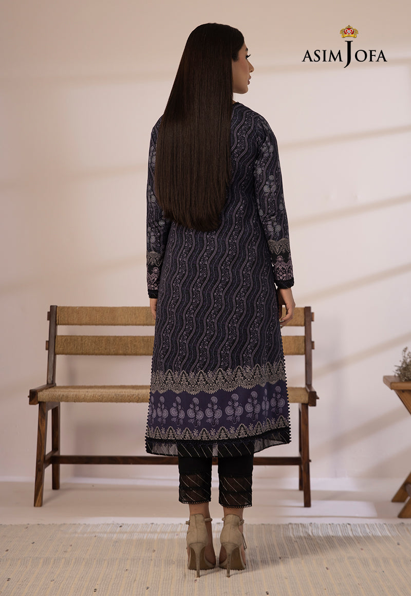 AJBPD-23 DESIGNERS STITCHED PRINTED CAMBRIC 2 PCS