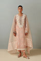 Lacy Peach Kurta Set (D-16)