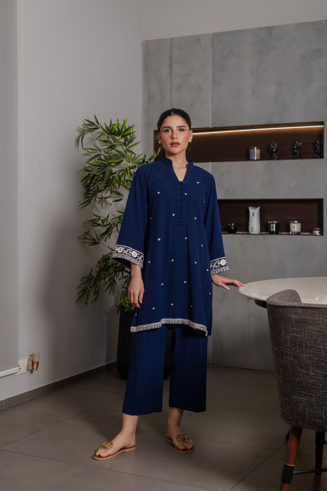 Navy Blue Georgette