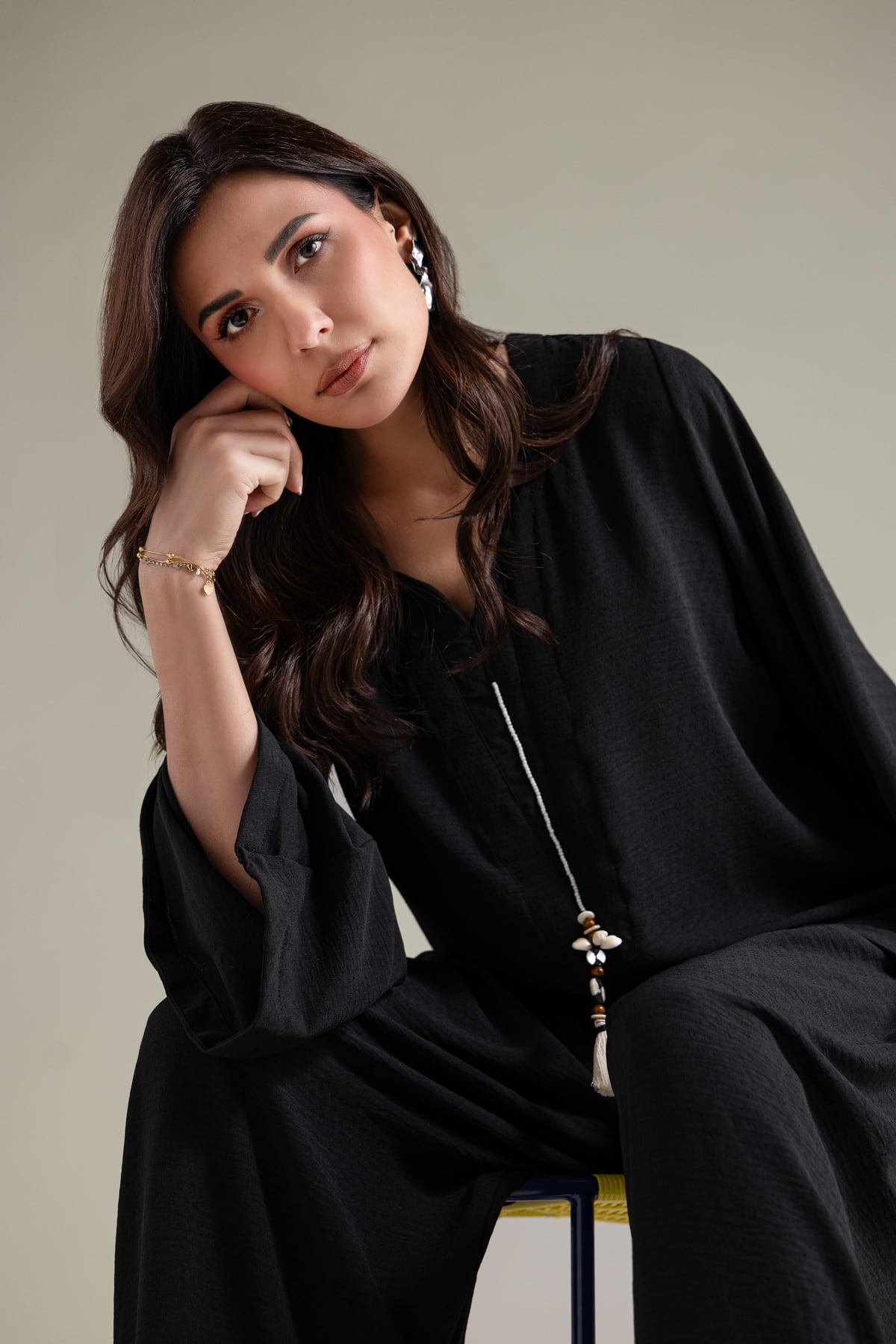 Solid Black Kurta