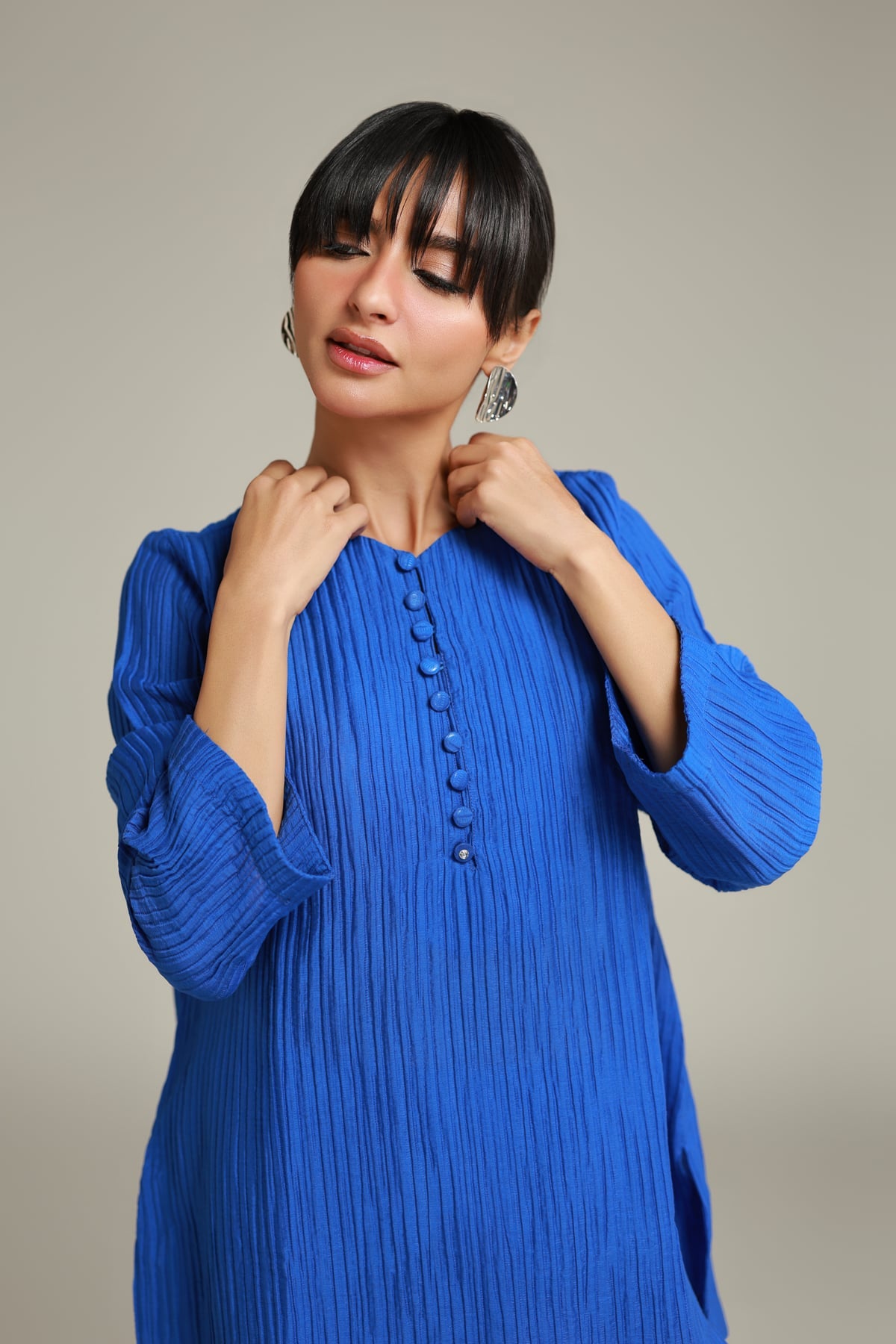 Short Blue Kurta
