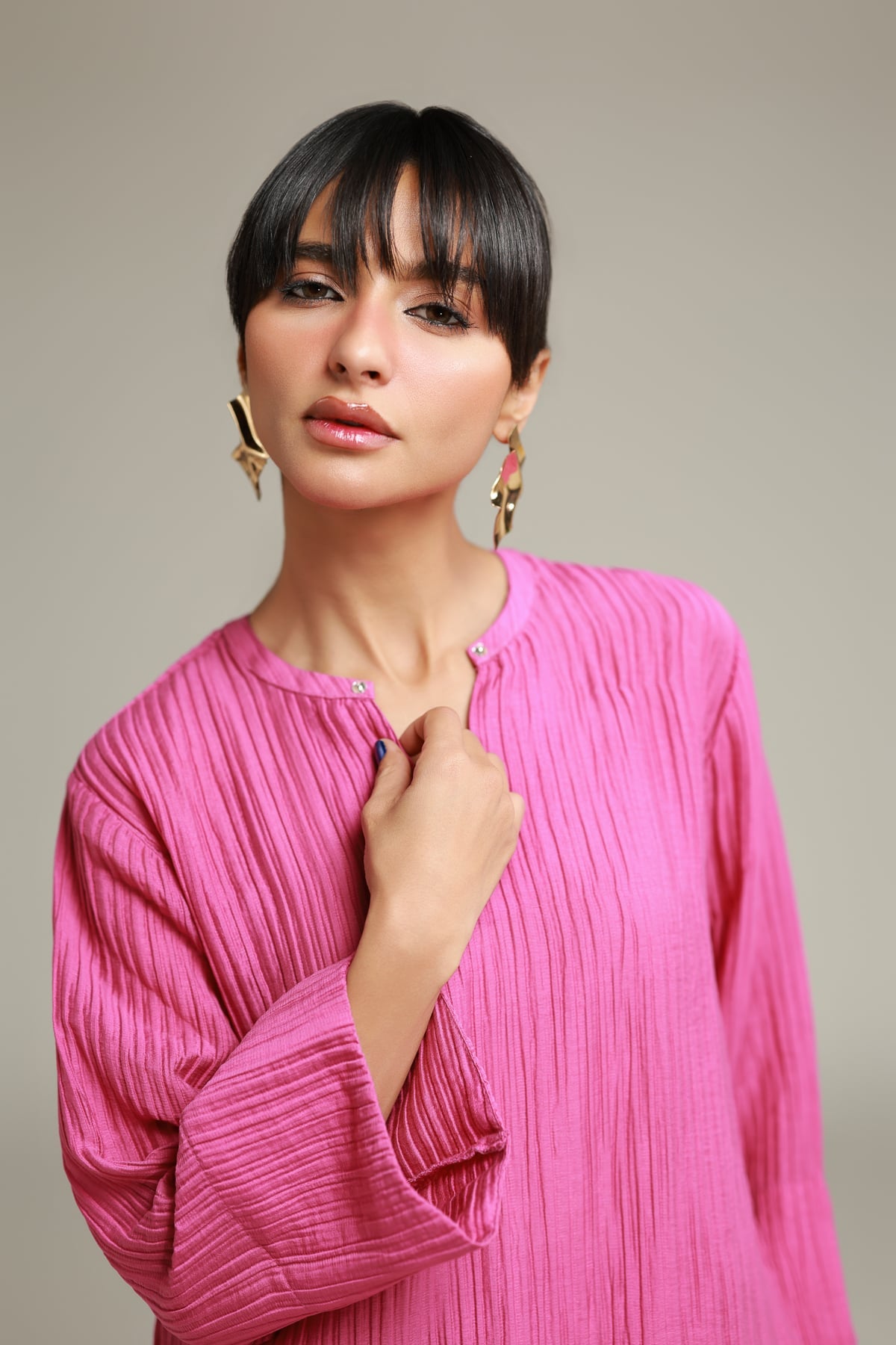 V-Neck Short Kurta