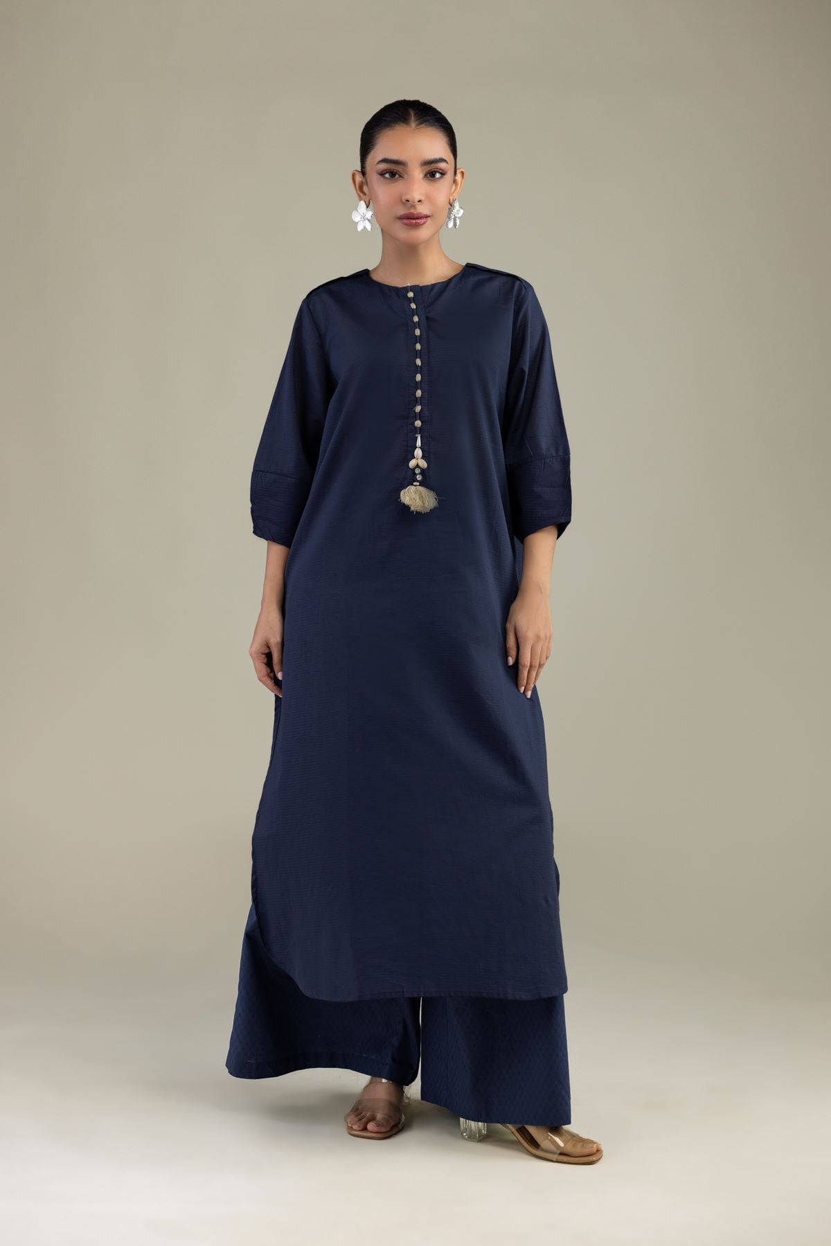 Longline Navy Kurta
