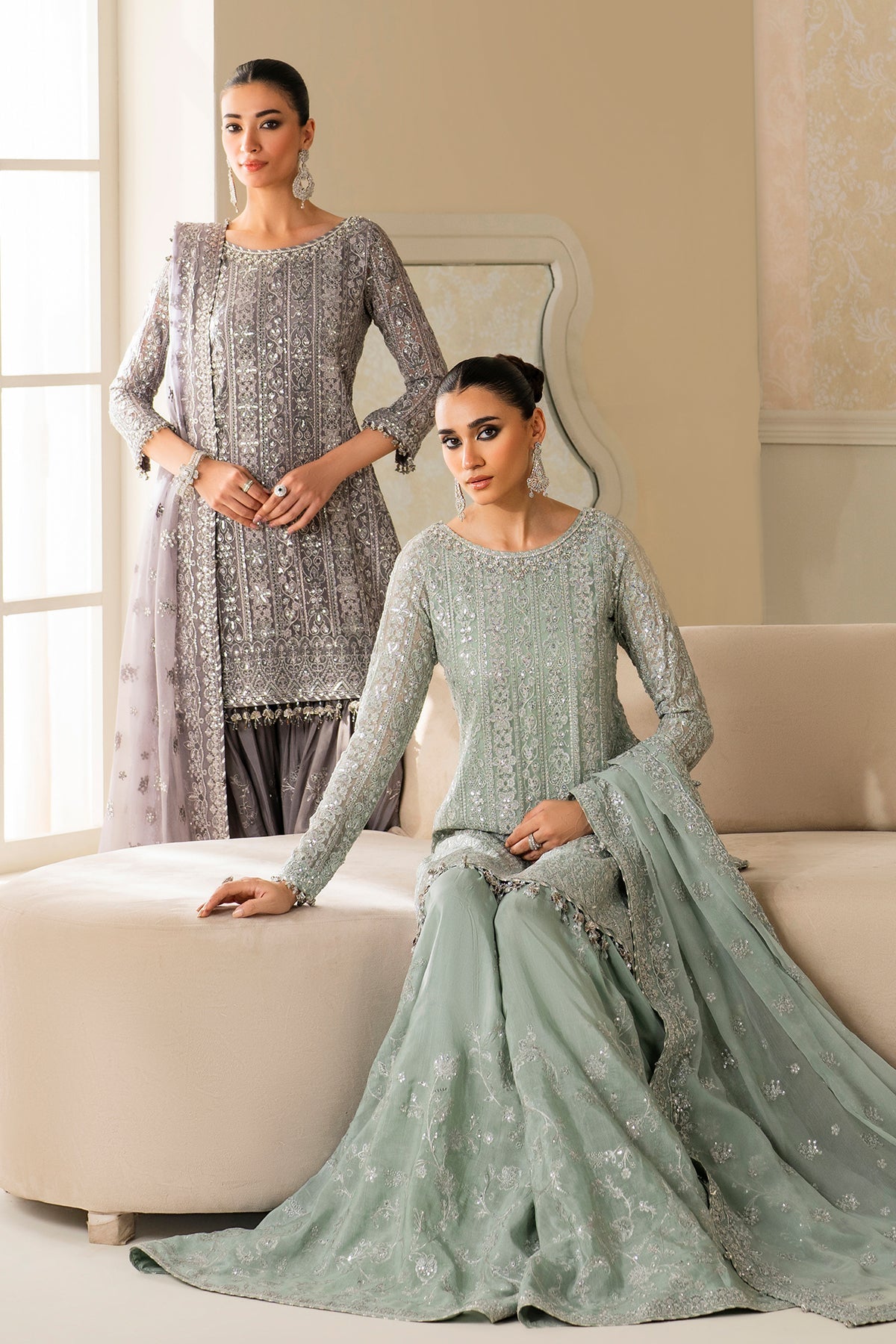 EMBROIDERED CHIFFON UF-4161