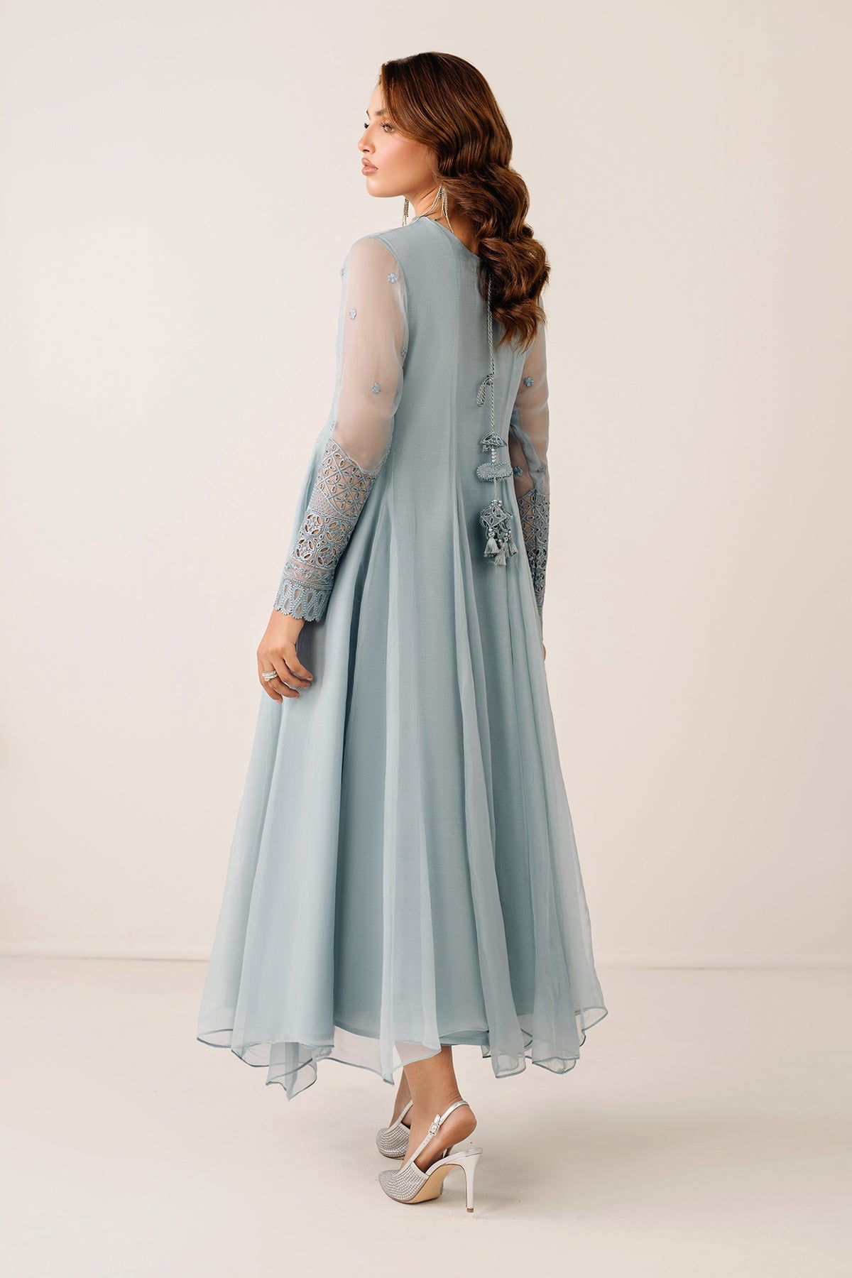 EMBROIDERED CHIFFON FROCK PR-1123