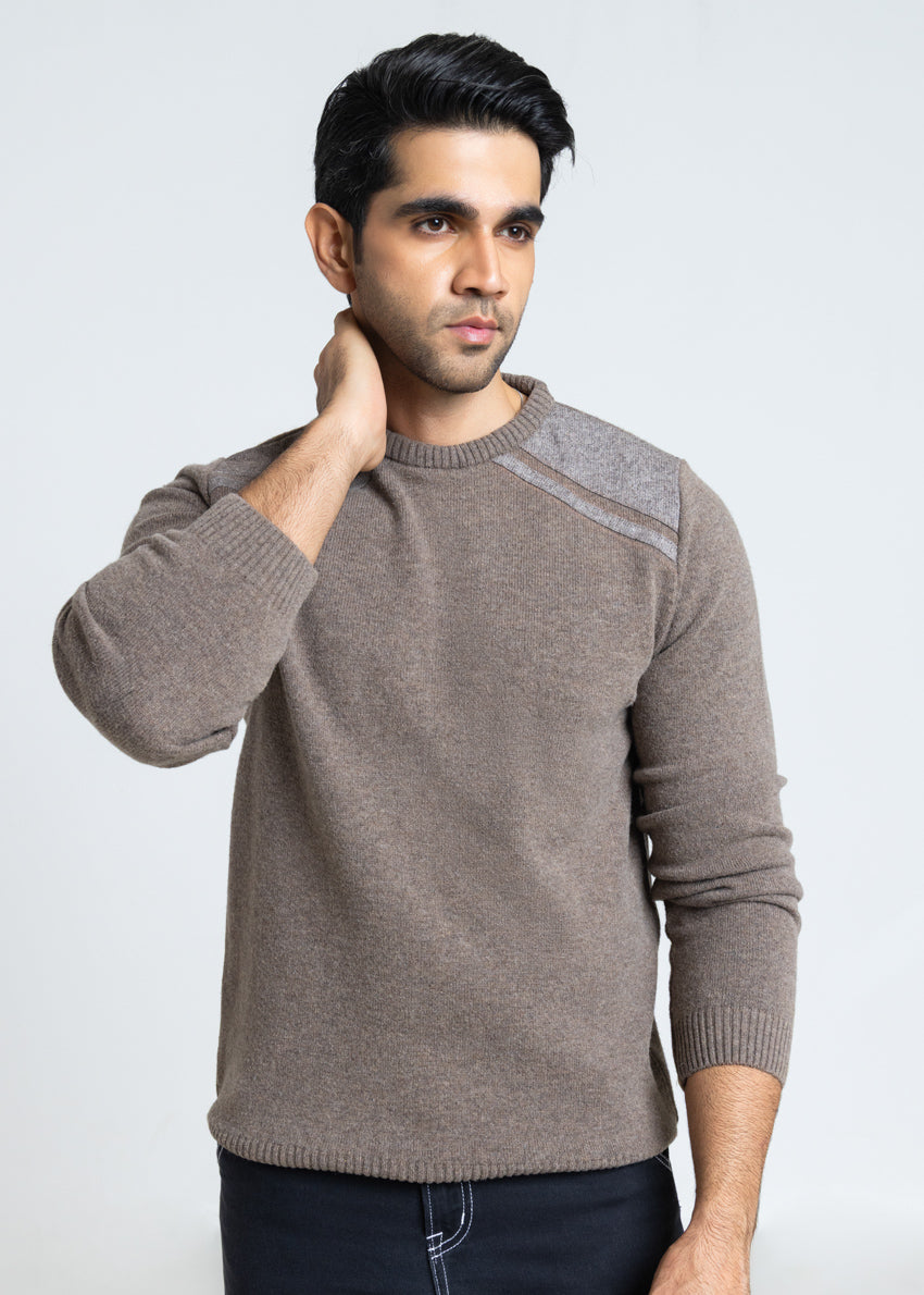Wd-Smoke-Crew Neck Full Sleeves Sweater (857-14)