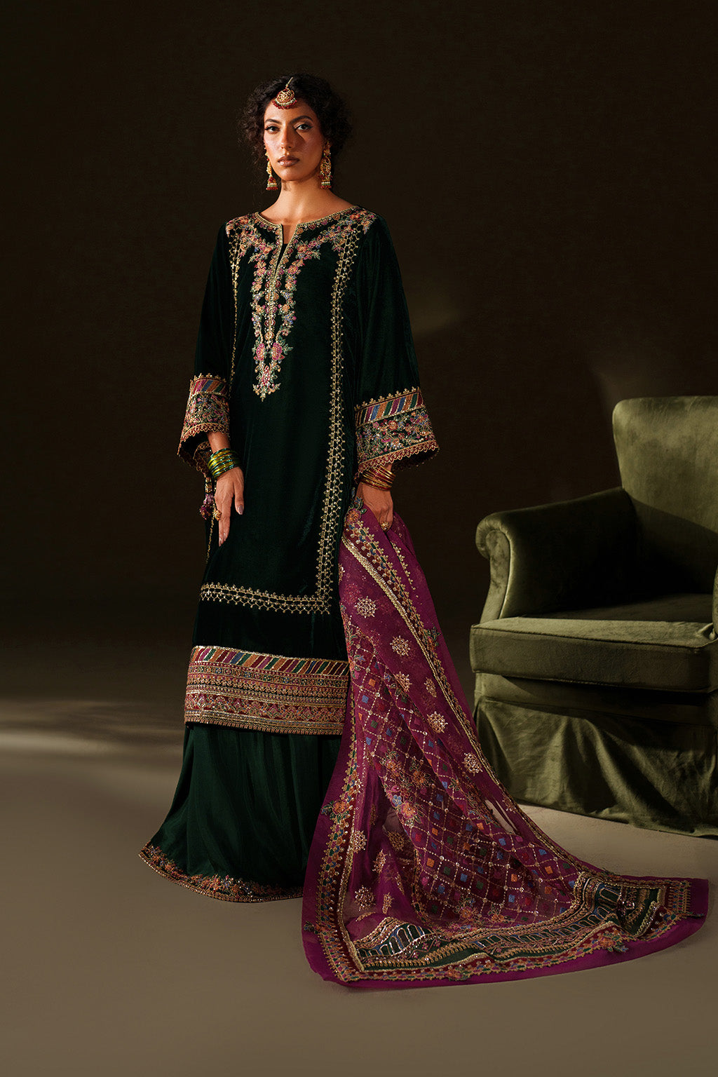 IV-74 Embroidered Velvet