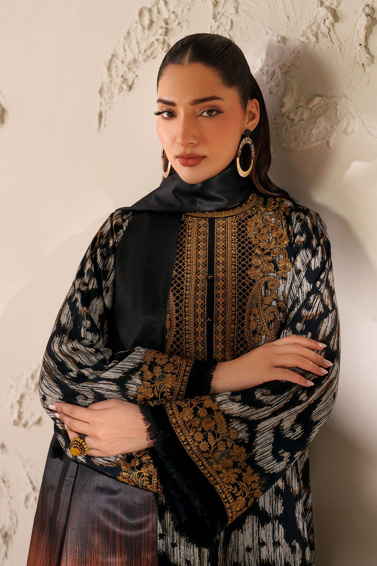 EMBROIDERED VISCOSE SILK SF-4289