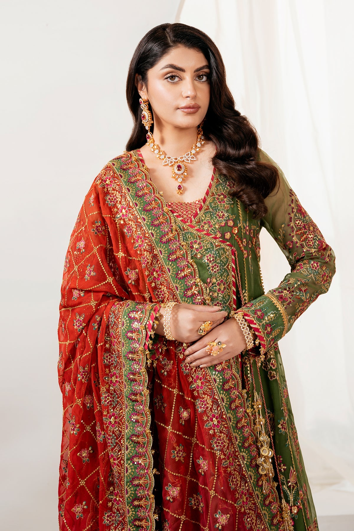 EMBROIDERED CHIFFON SF-4037