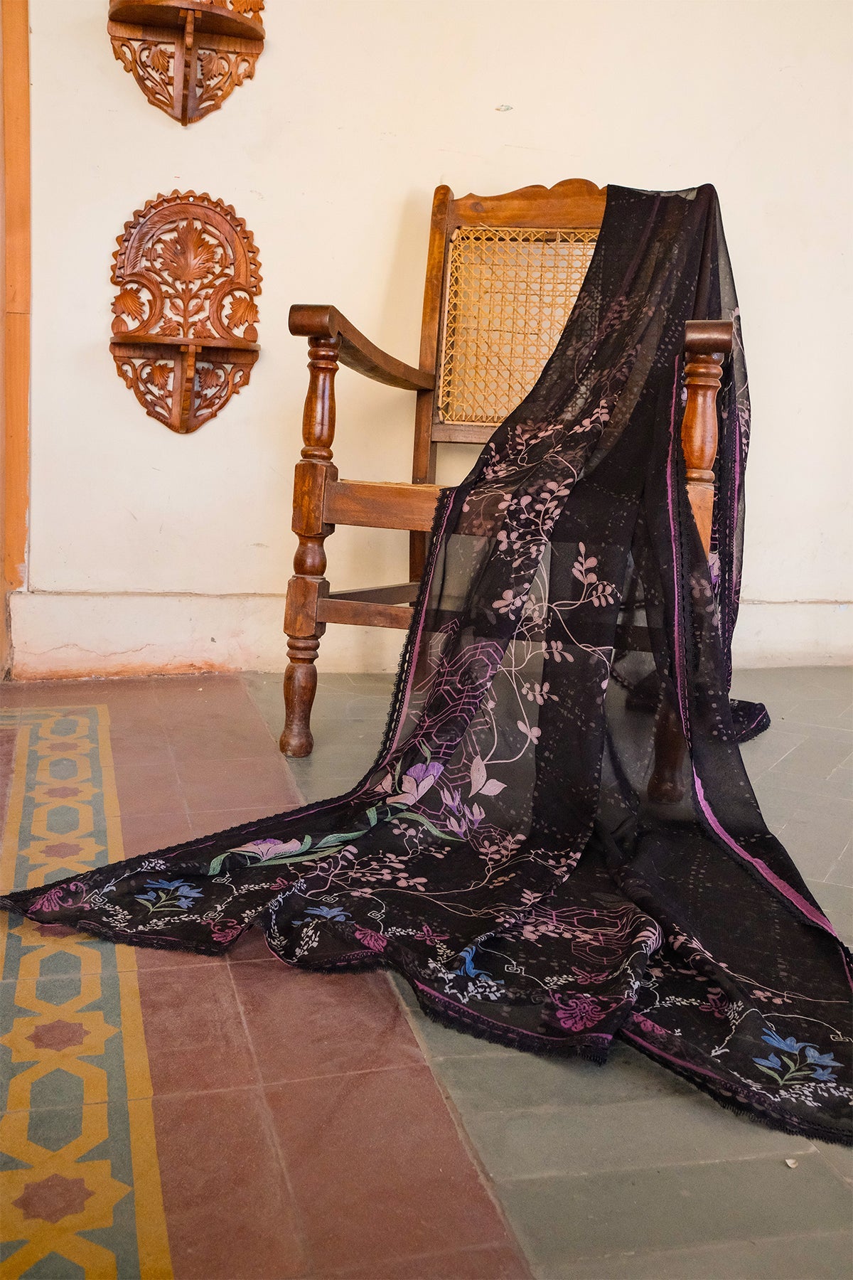 Embroidered Lawn Fabric (2Pcs)