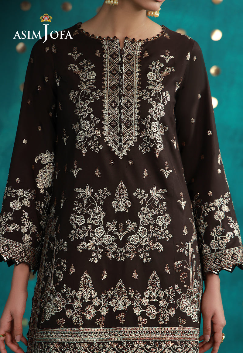 AJULFB-04 Embroidered Boski Silk Unstitched 2 Pcs