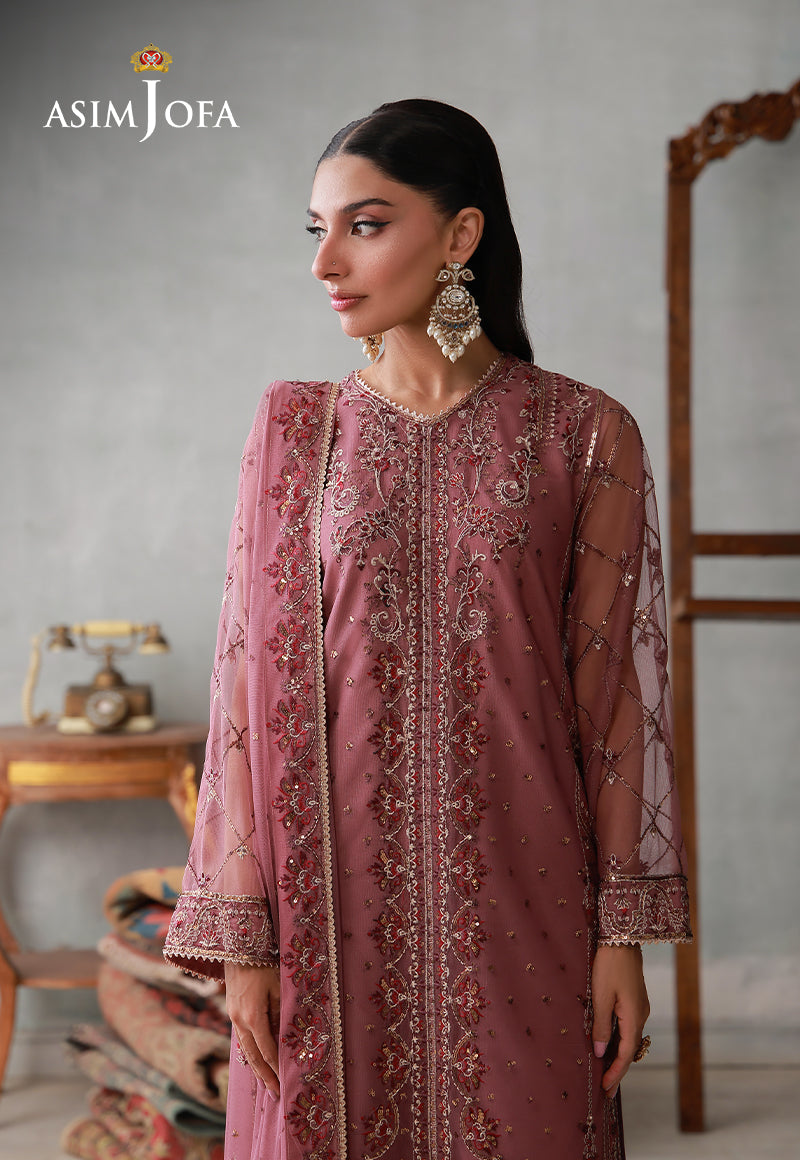AJLPN-03 Embroidered Poly Net Stitched 3pcs