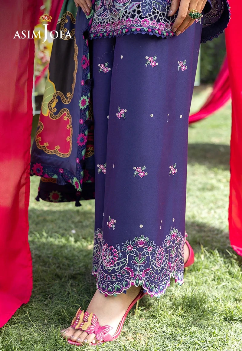 AJULW-03 Embroidered Lawn Unstitched 3 Pcs