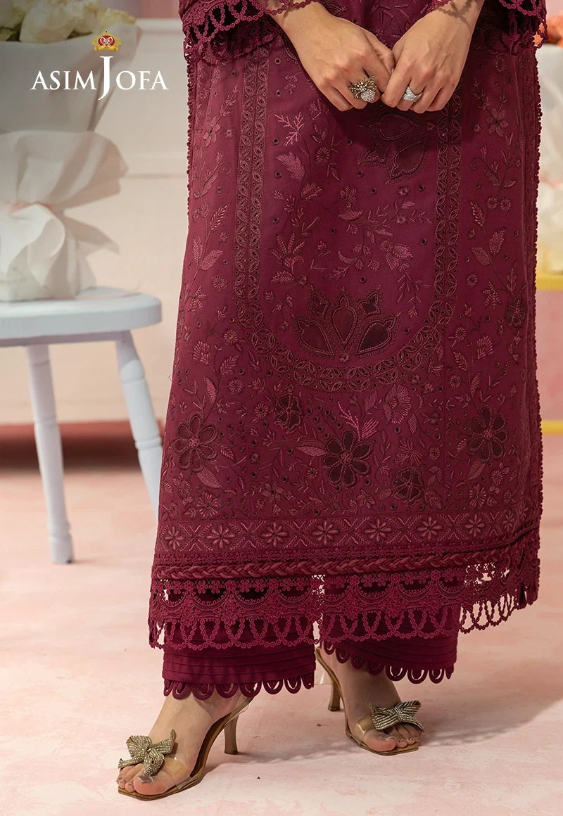 AJULW-12 Embroidered Lawn Unstitched 3 Pcs