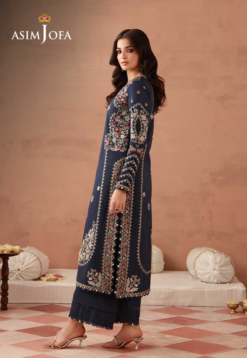 AJULFH-06 Embroidered Twisted Silk Unstitched 2 Pcs
