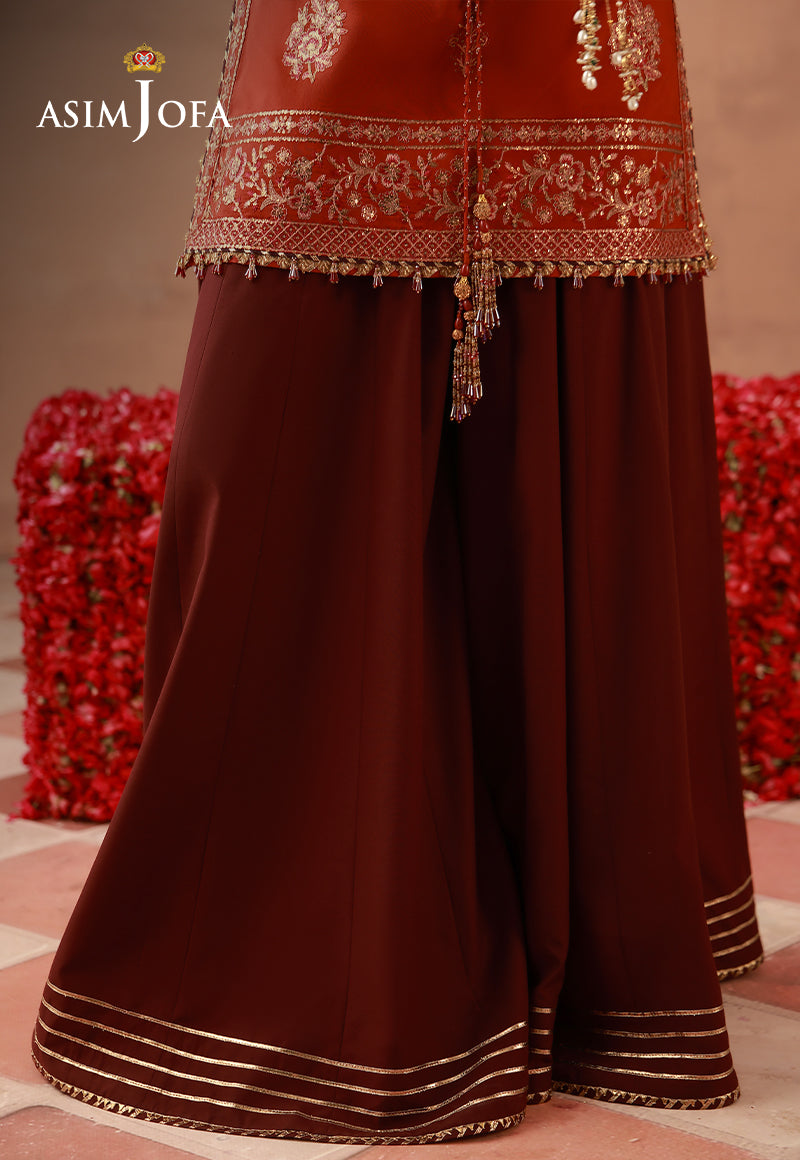 AJULFH-03 Embroidered Twisted Silk Unstitched 3 Pcs