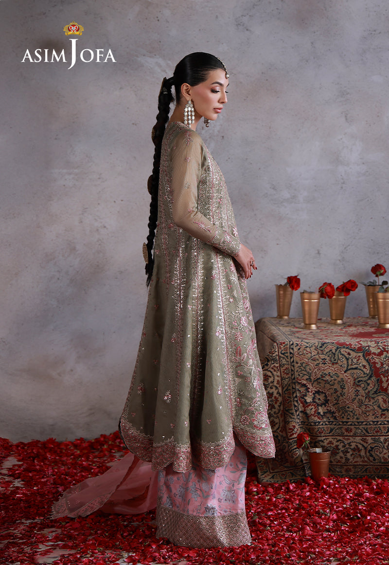 AJULN-02 Embroidered Javeria Net Unstitched 3 Pcs