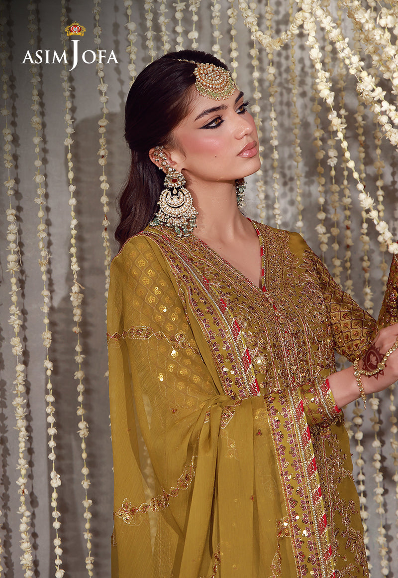 AJULFED-02 Embroidered Chiffon Stitched 3 Pcs
