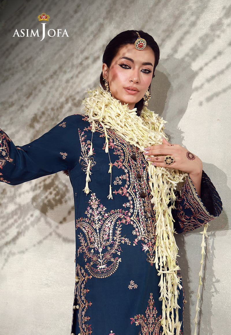 AJULFED-13 Embroidered Slub Lawn Stitched 3 Pcs