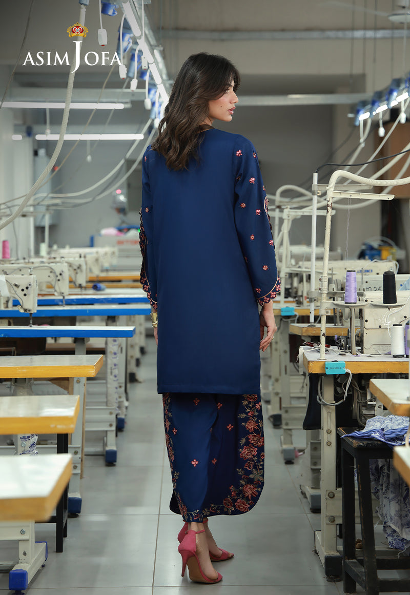AJLPF-08 Embroidered Raw Silk Stitched 2pcs