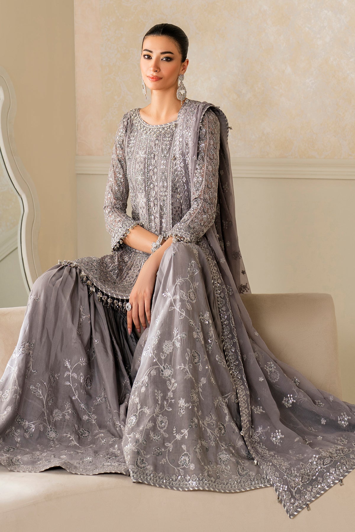 EMBROIDERED CHIFFON UF-4161