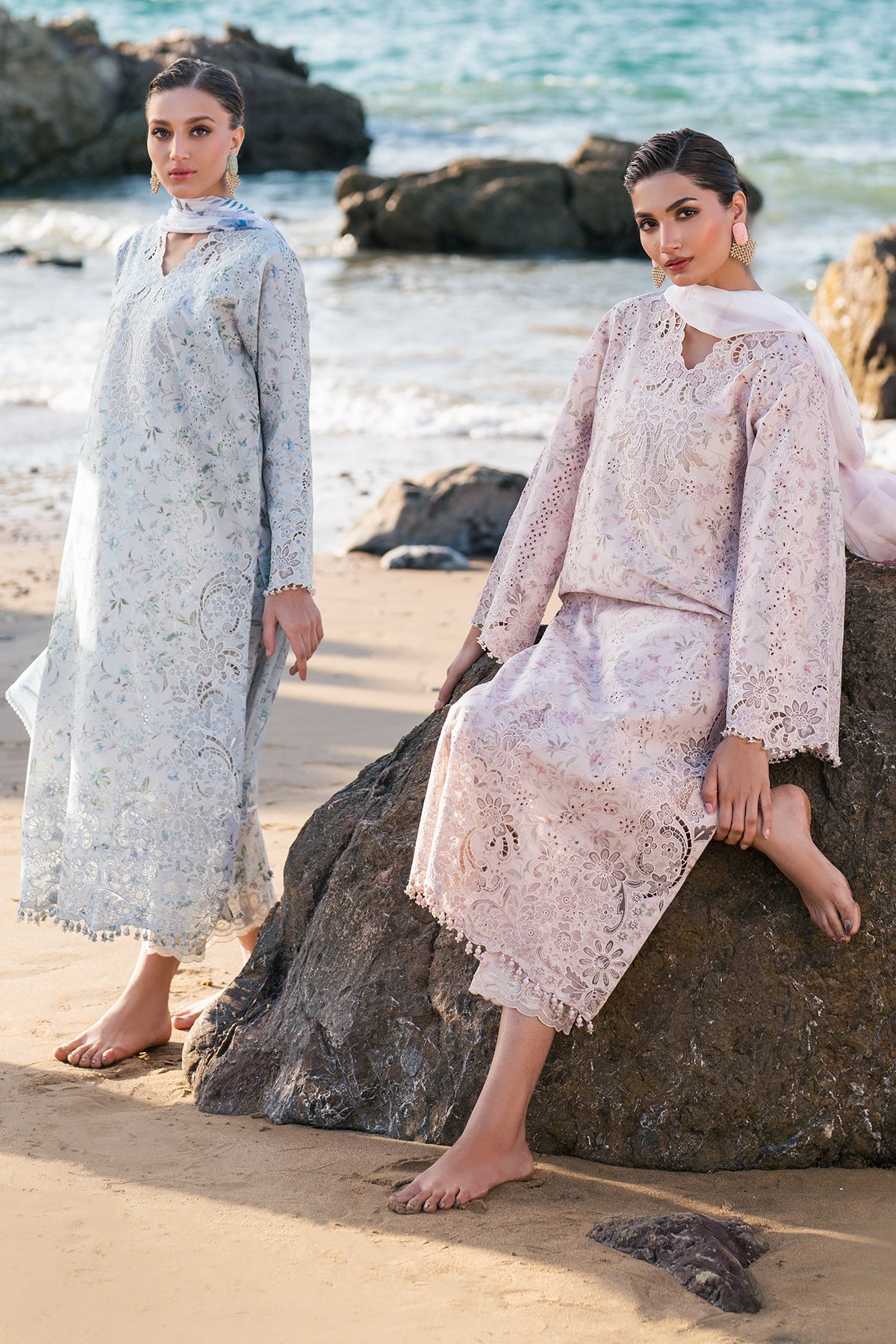 EMBROIDERED PRINTED LAWN SF-4130