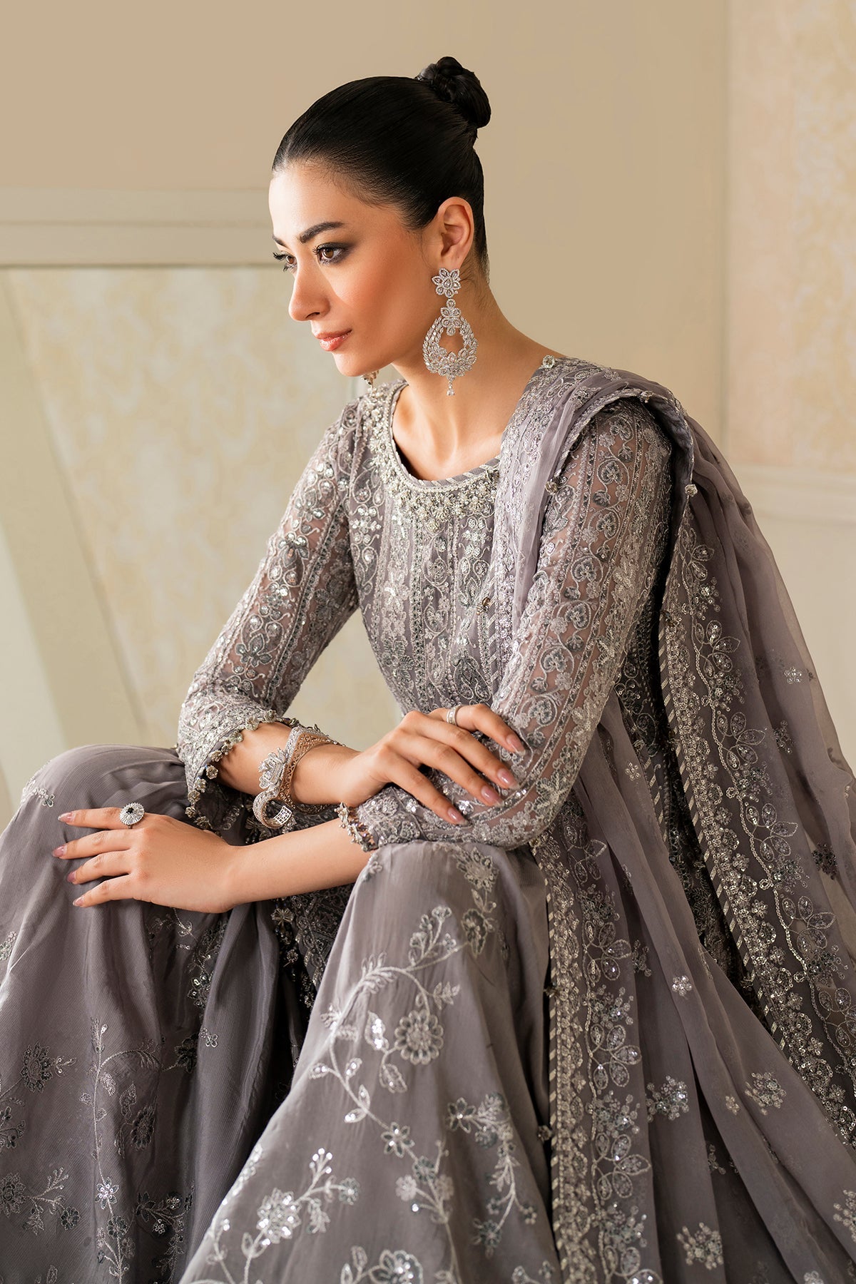 EMBROIDERED CHIFFON UF-4161