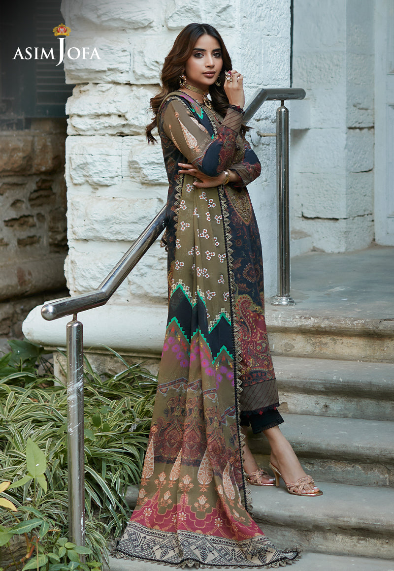 AJS-22 EMBROIDERED LAWN 2 PCS