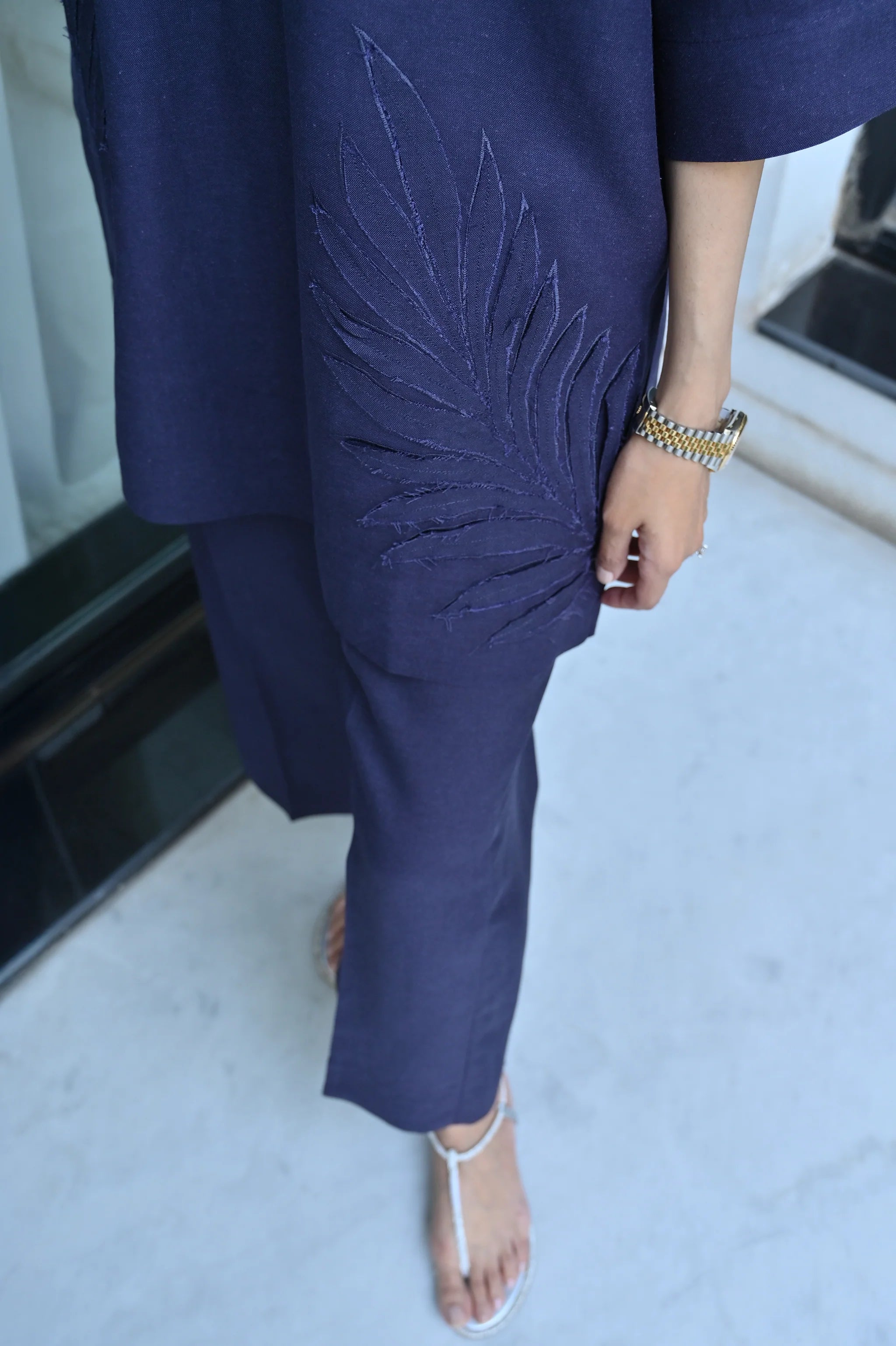 Indigo Tan Set