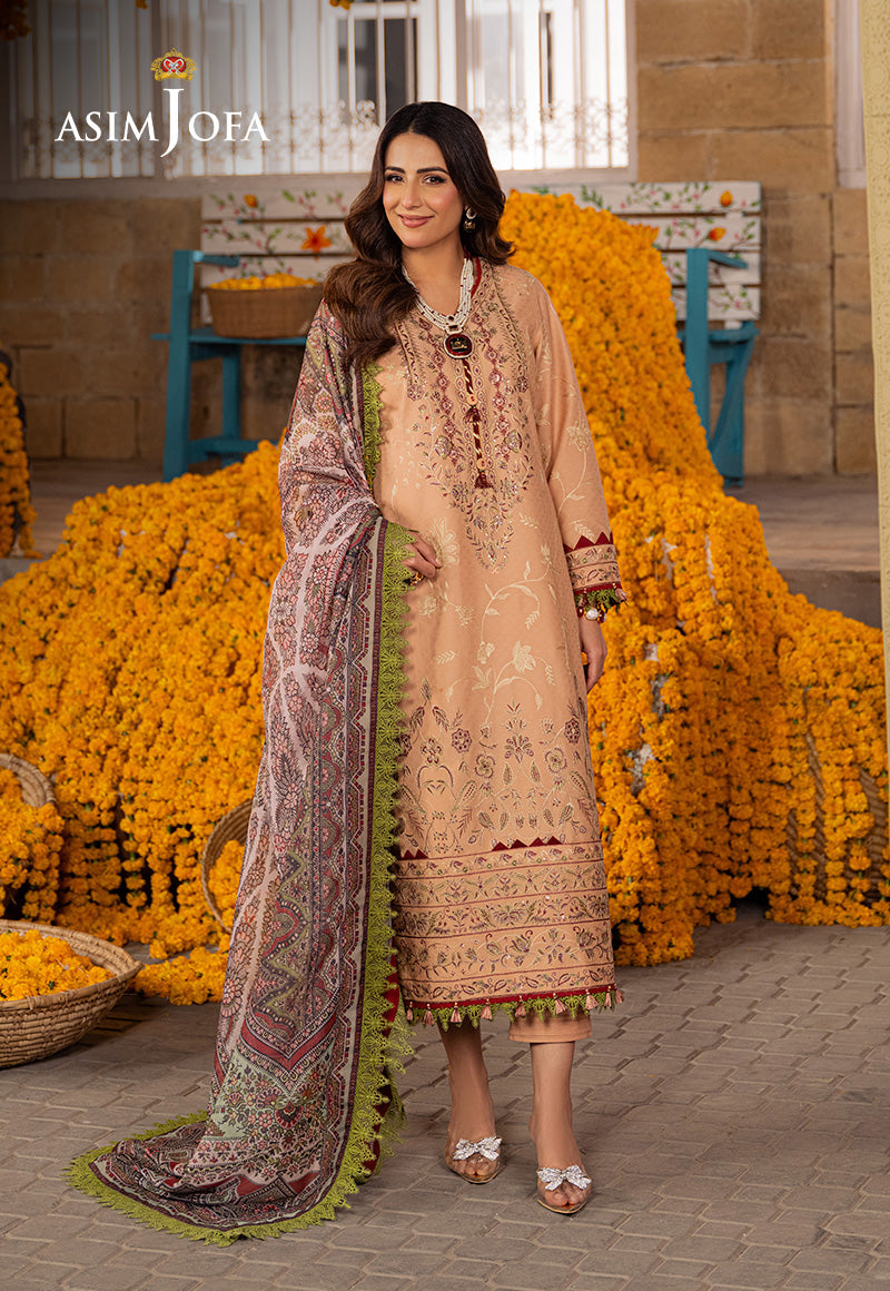 Ajso-42 Unstitched 2 Pcs Shirt Dupatta