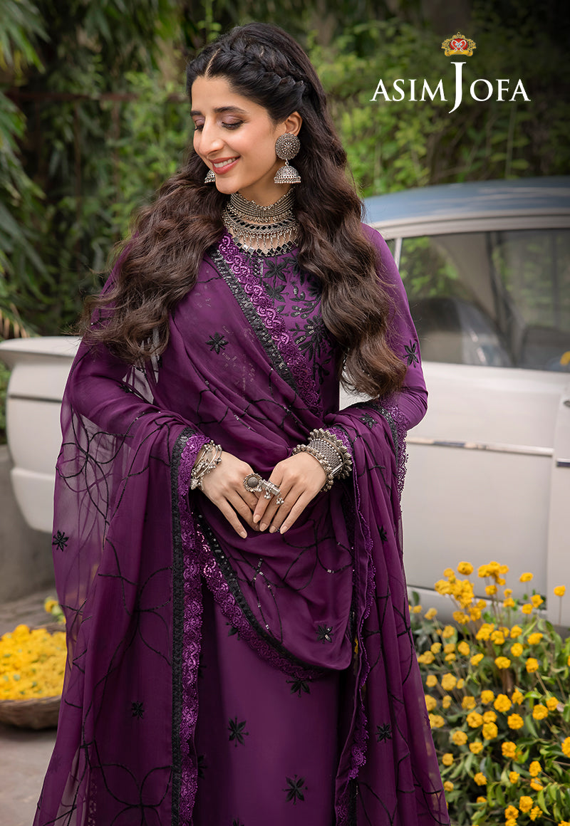 AJSWD-03 EMBROIDERED STITCHED 3 PCS