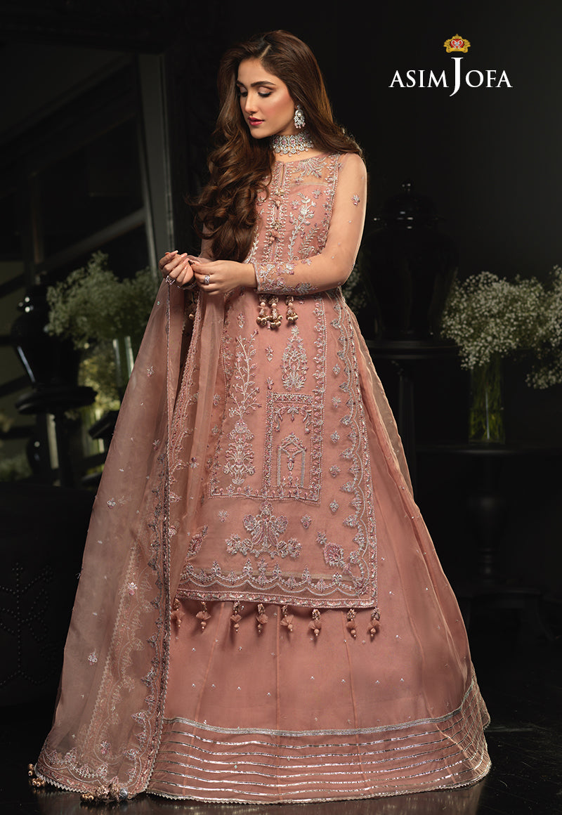 AJN-12 EMBROIDERED ORGANZA 3 PCS