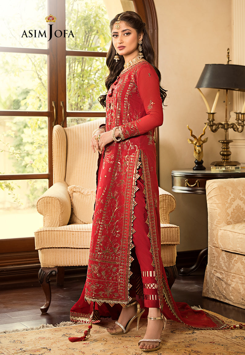 AJJM-07 EMBROIDERED CHANDERI COTTON 3 PCS