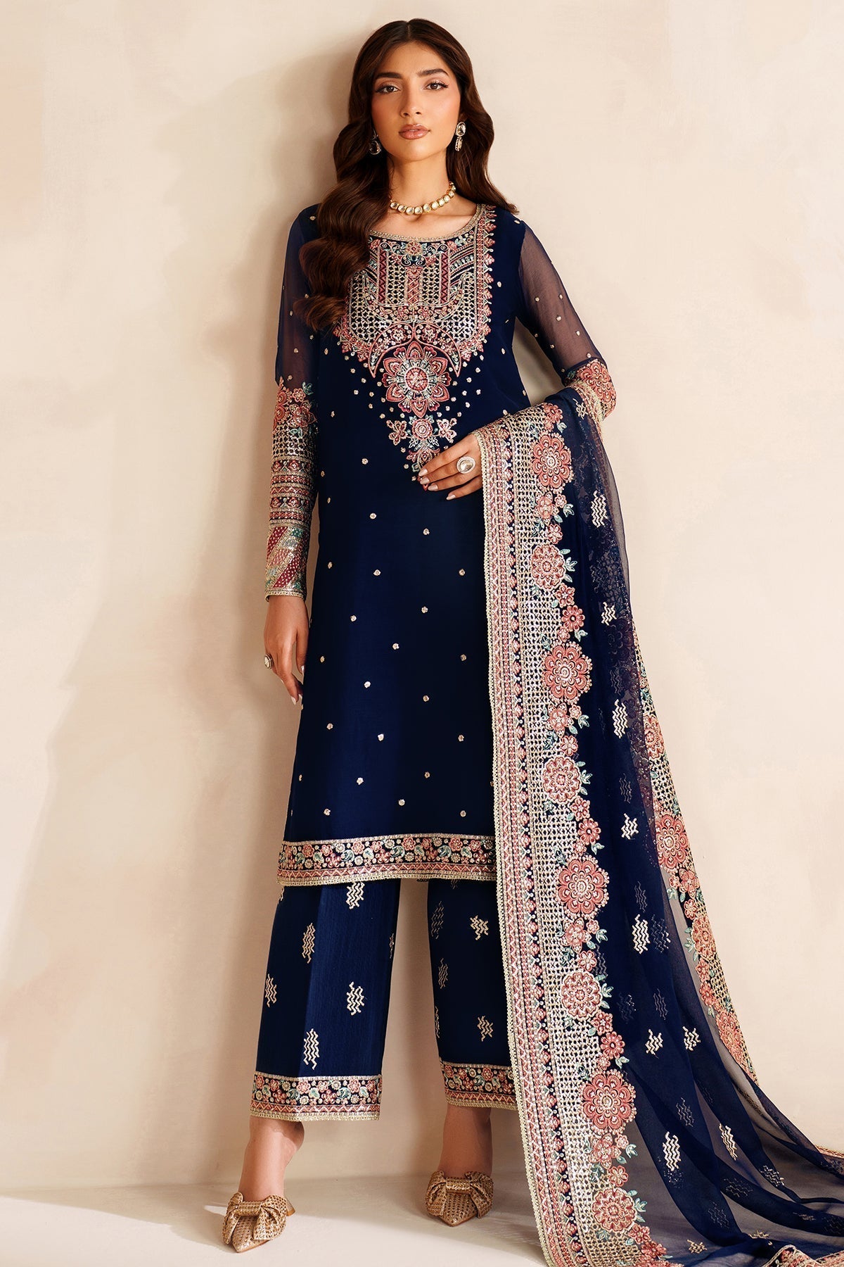 Farasha Style — Mairaz Navy Three-Piece Suit