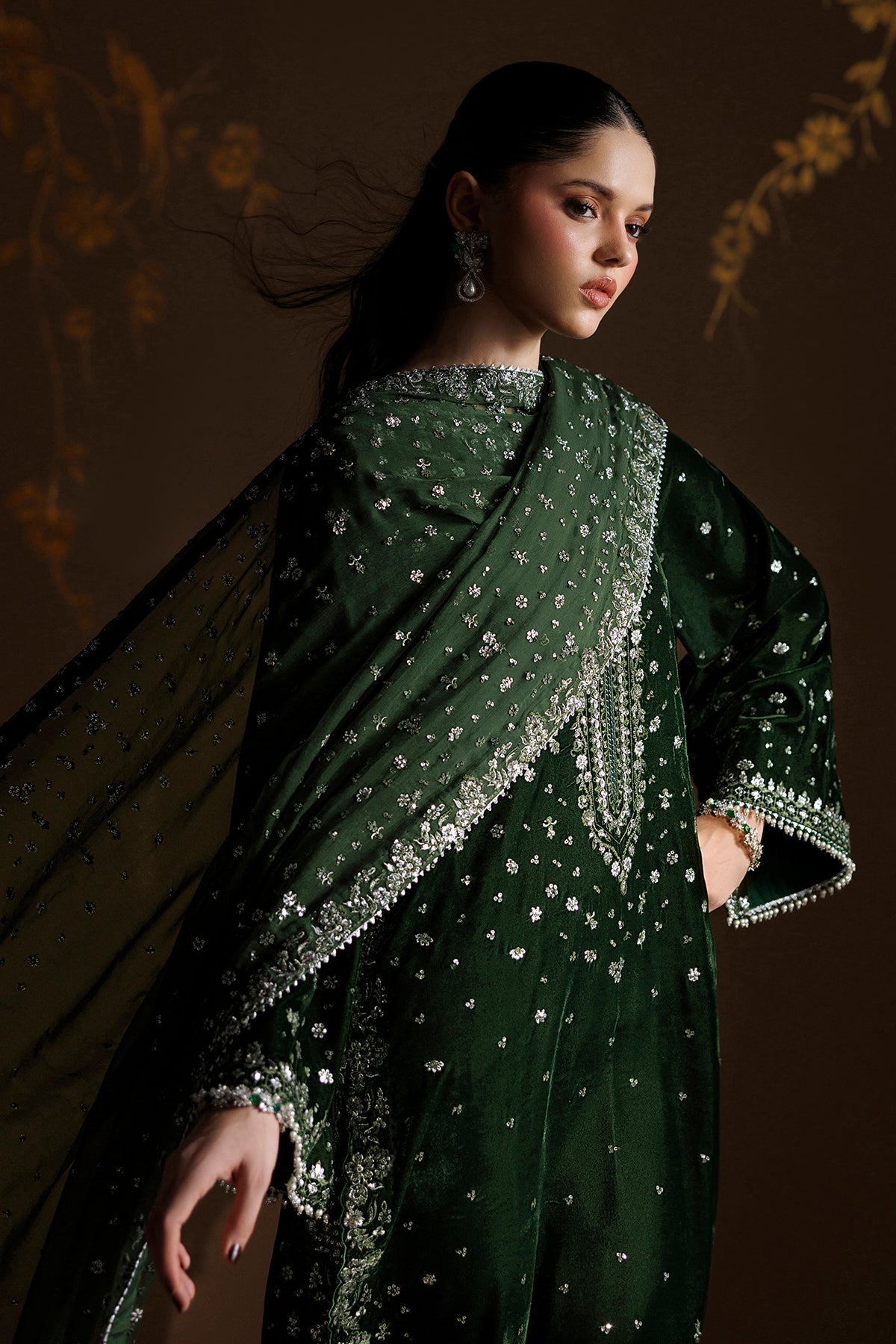 EMBROIDERED VELVET UF-4545