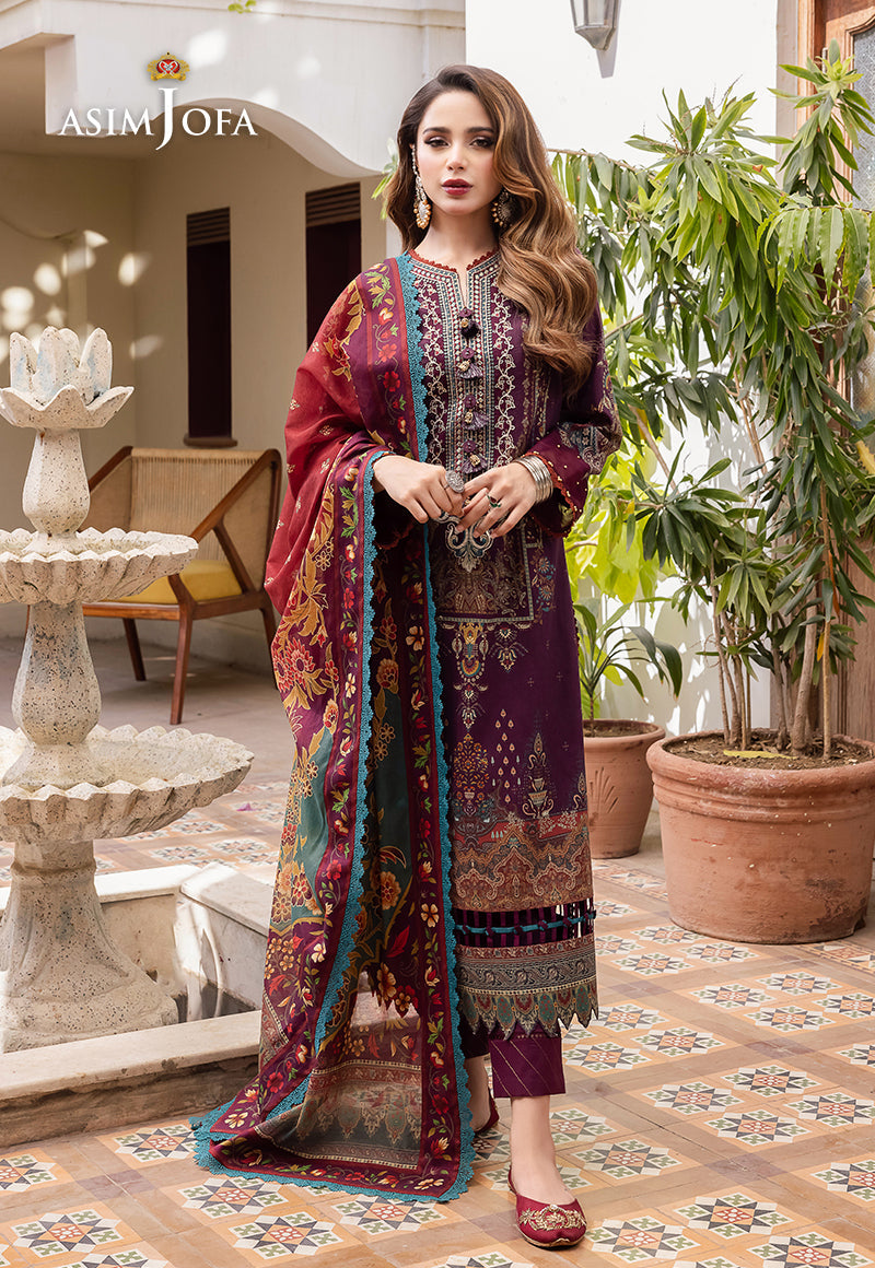 AJRW-06 DESIGNERS STITCHED EMBROIDERED PREMIUM WINTER COTTON 3 PCS