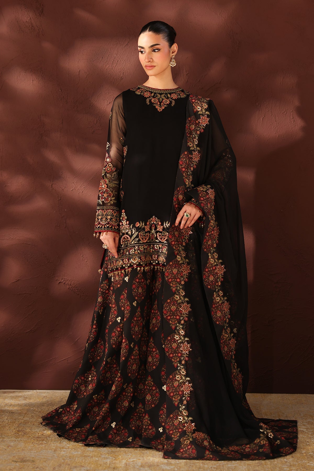 EMBROIDERED CHIFFON UF-4488
