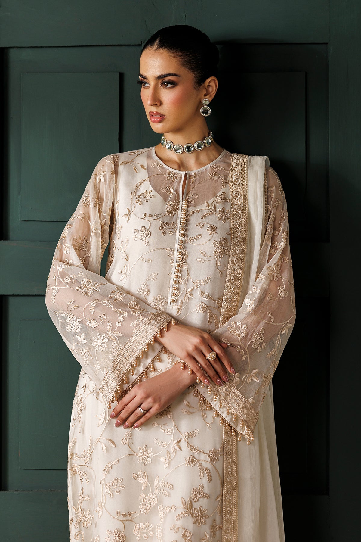 EMBROIDERED CHIFFON UF-4437